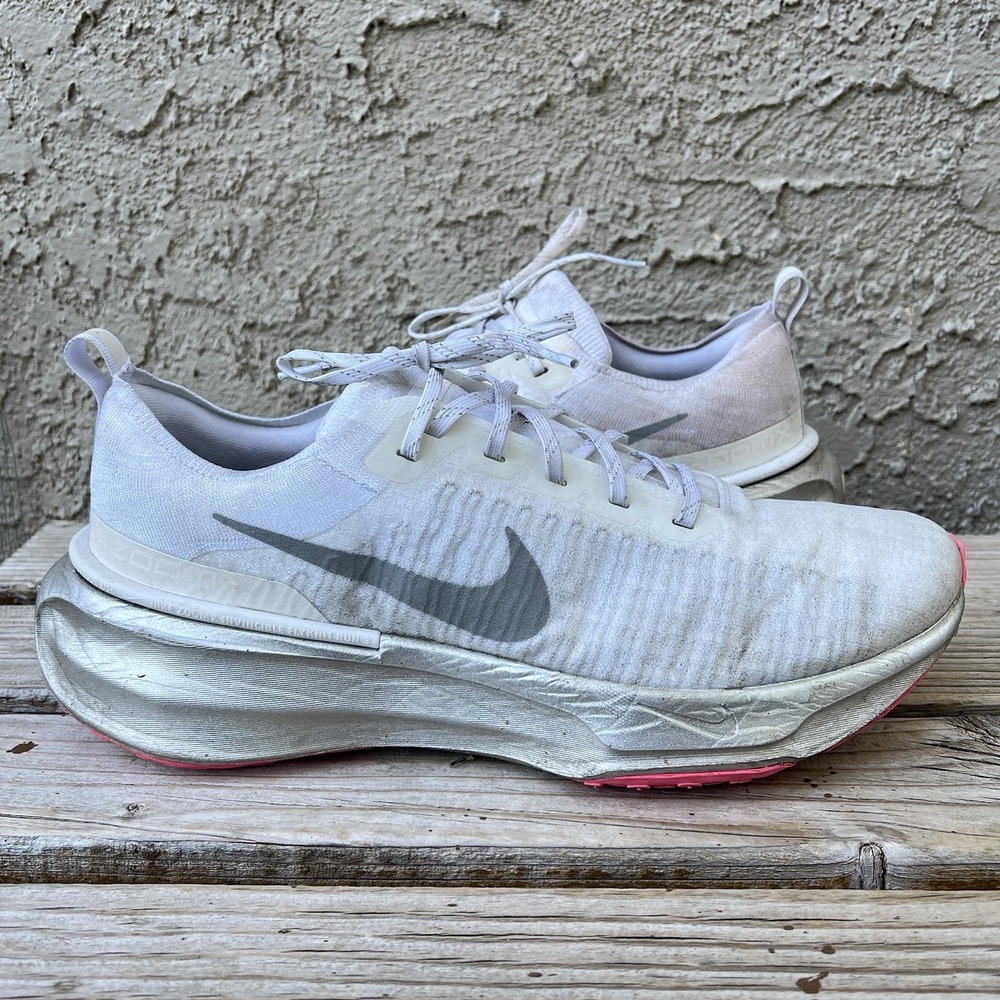 Nike Shoes Men Size 15 ZoomX Invincible Run Flyknit 3 Silver White DX5050-100